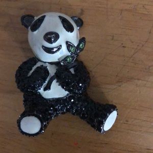 Panda bear brooch
